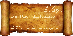 Lumnitzer Szilveszter névjegykártya