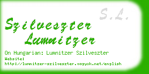 szilveszter lumnitzer business card